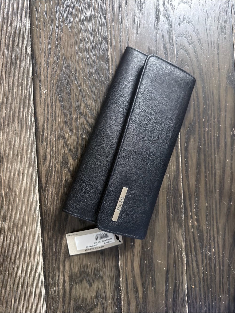 Kenneth Cole Reaction Black Organizer Clutch Wallet NWT